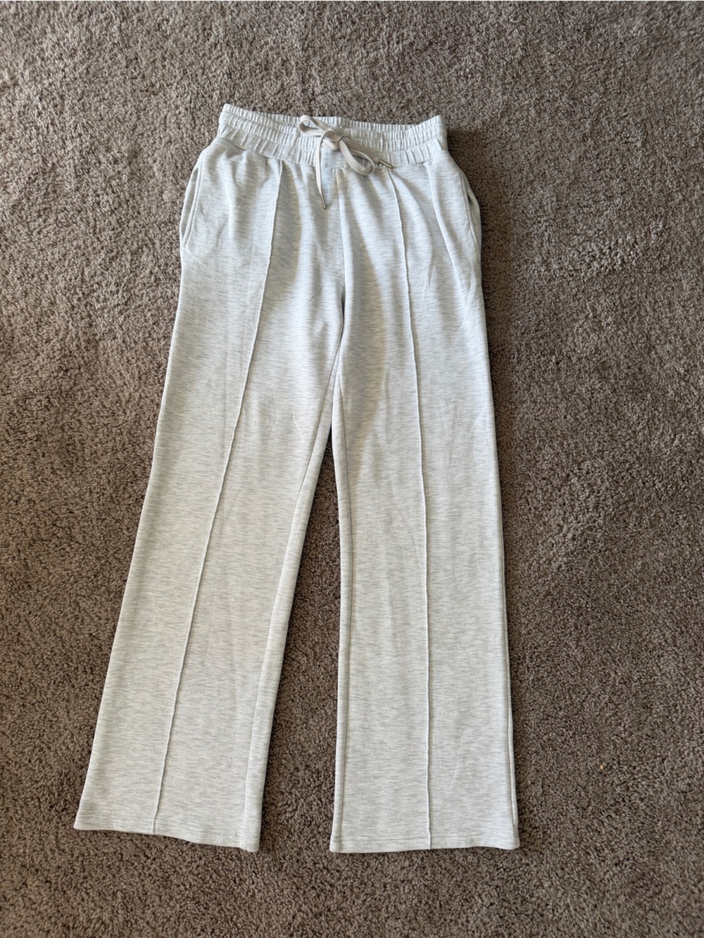 Varley The Wide-Leg Pintuck Pant DoubleSoft Grey
